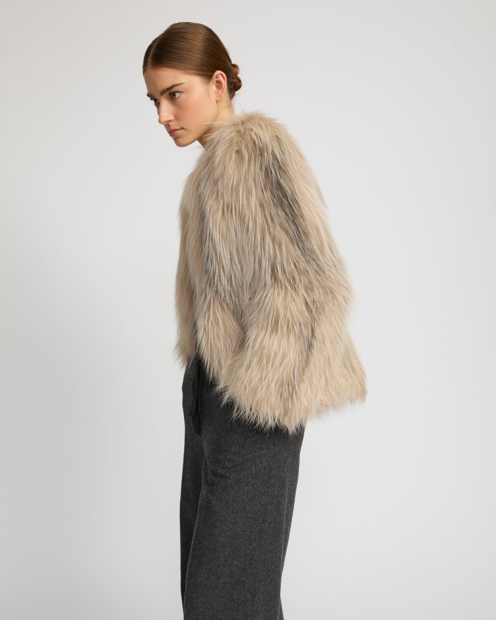 Knitted fox fur jacket -Yves Salomon