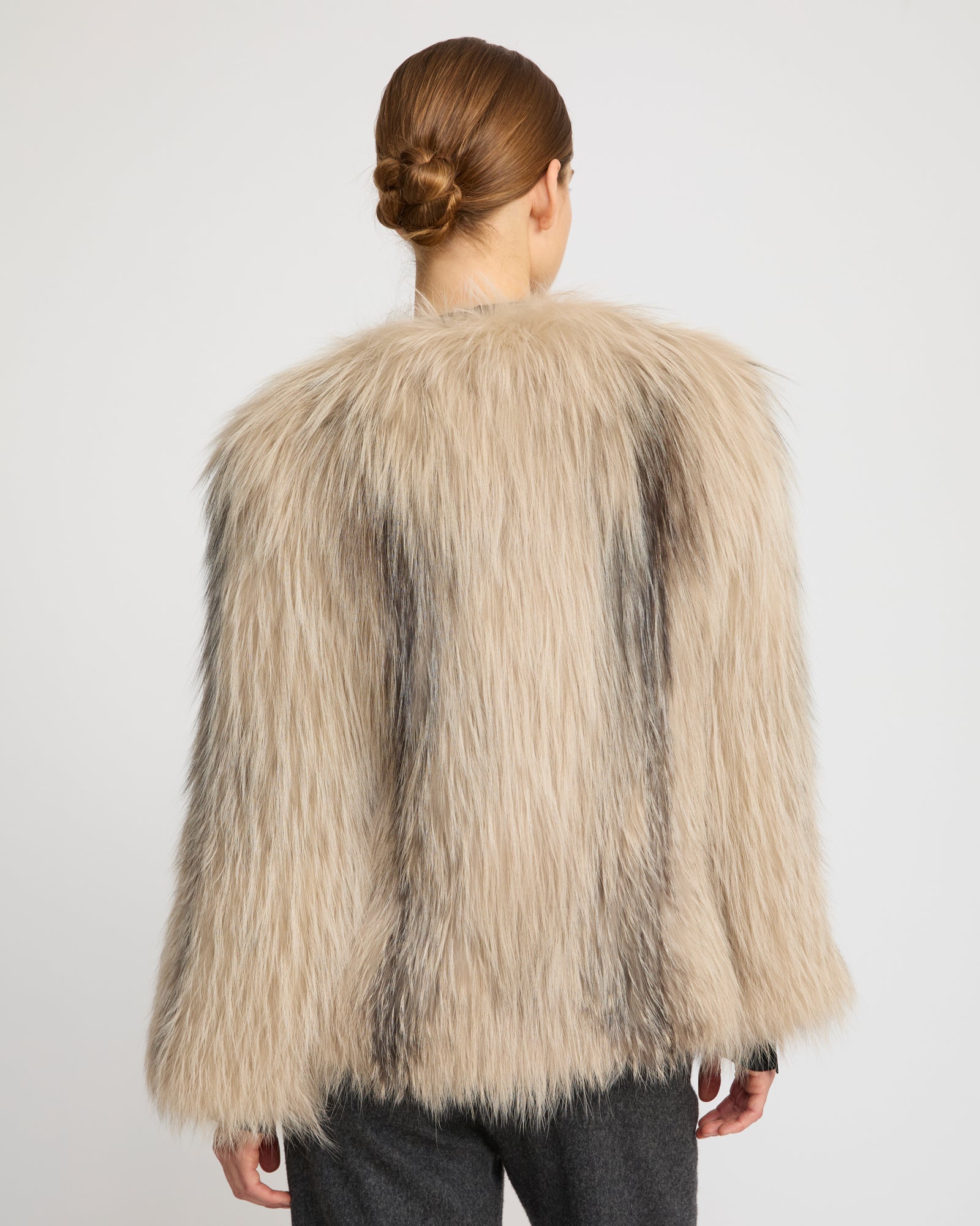 Knitted fox fur jacket -Yves Salomon