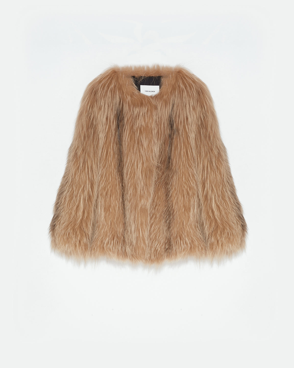 Knitted fox fur jacket - brown - Yves Salomon – Yves Salomon UK