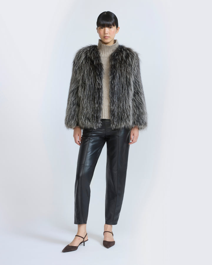 Knitted short fox fur jacket - Yves Salomon - New Fall/Winter Collection