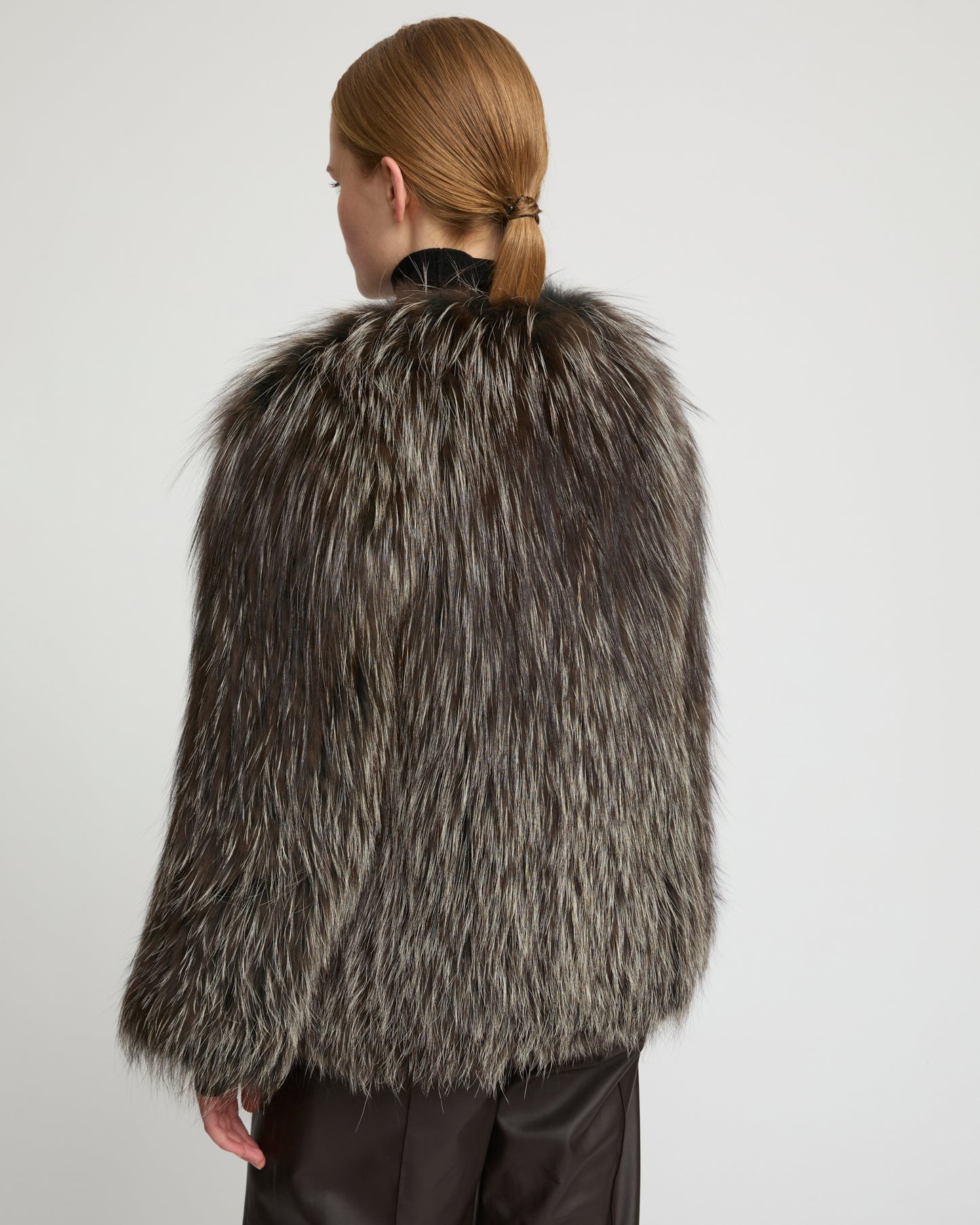 Knitted fox fur jacket