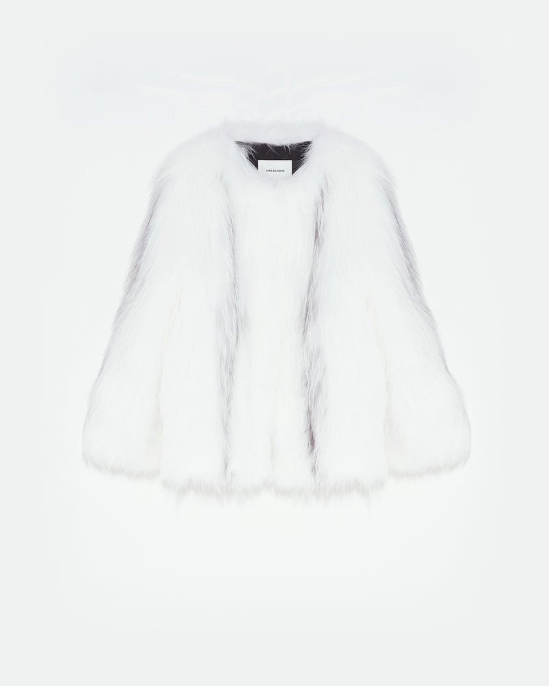 Knitted fox fur jacket - white - Yves Salomon