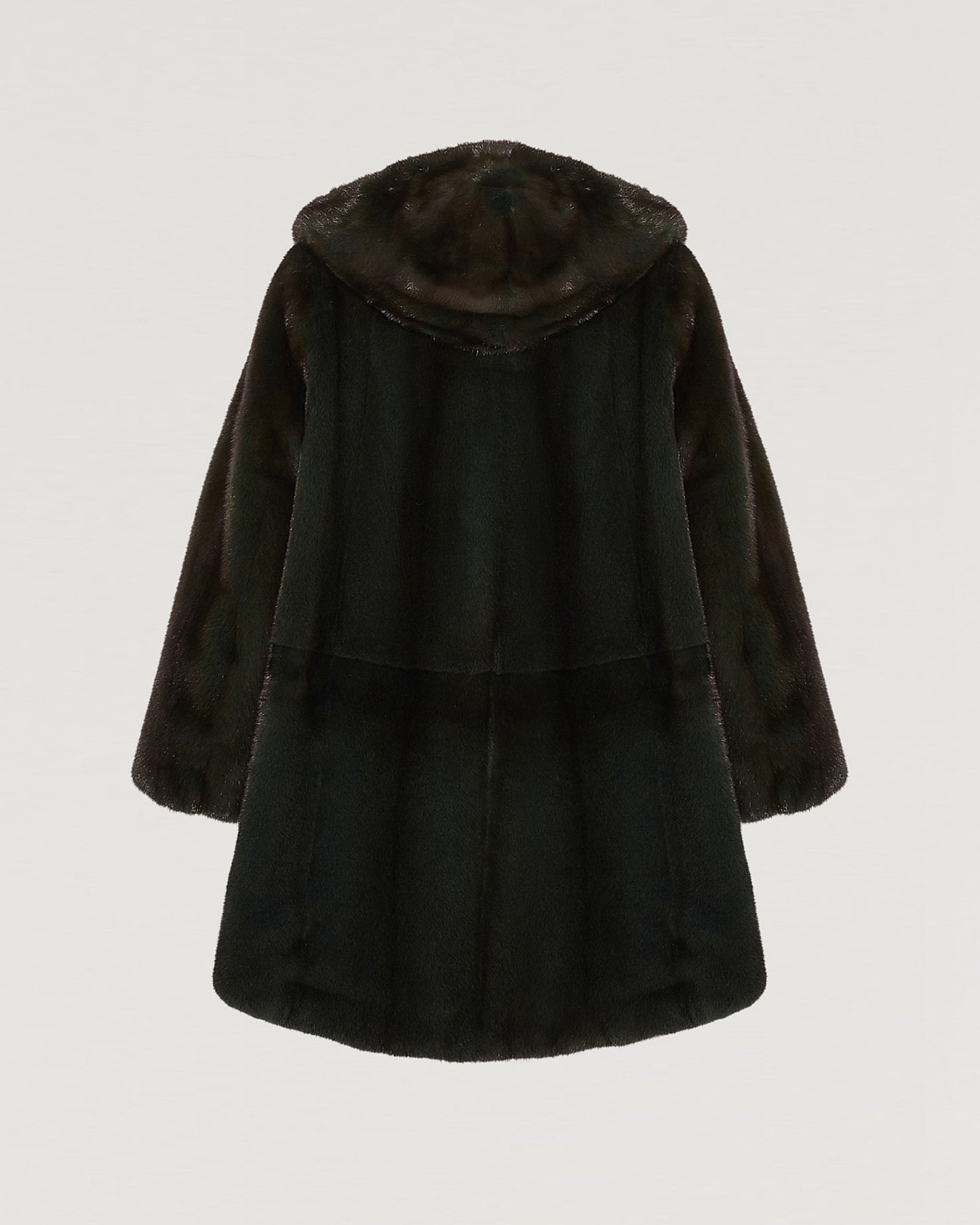 Hooded Oversized Mink Coat -Yves Salomon