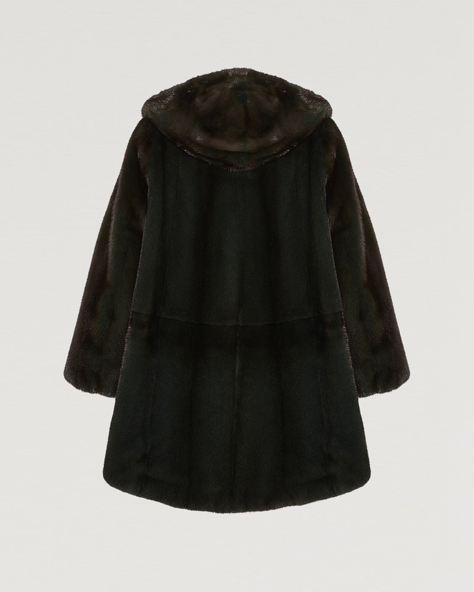 Hooded Oversized Mink Coat -Yves Salomon