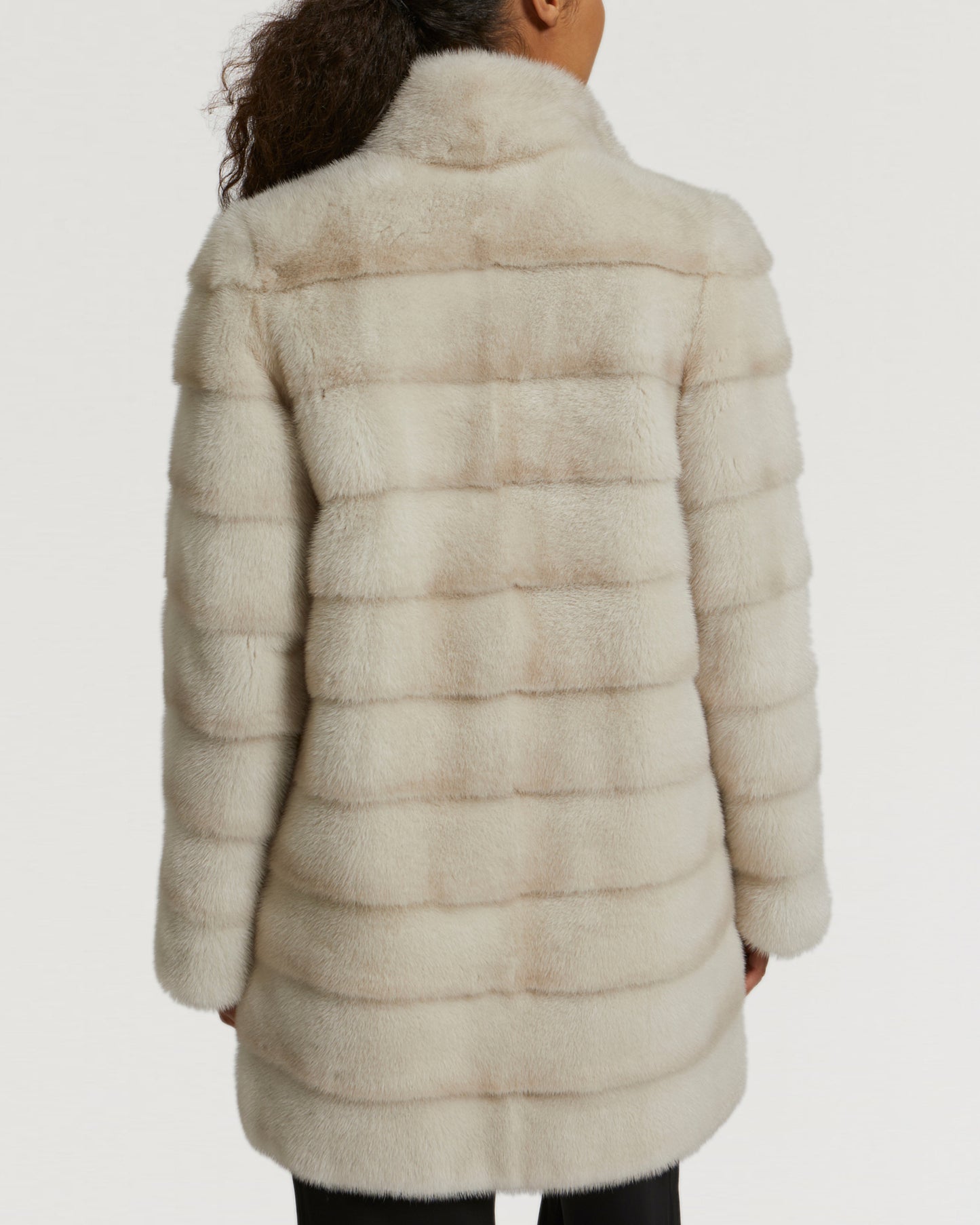 Mink long jacket with collar -Yves Salomon