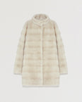 Mink long jacket with collar