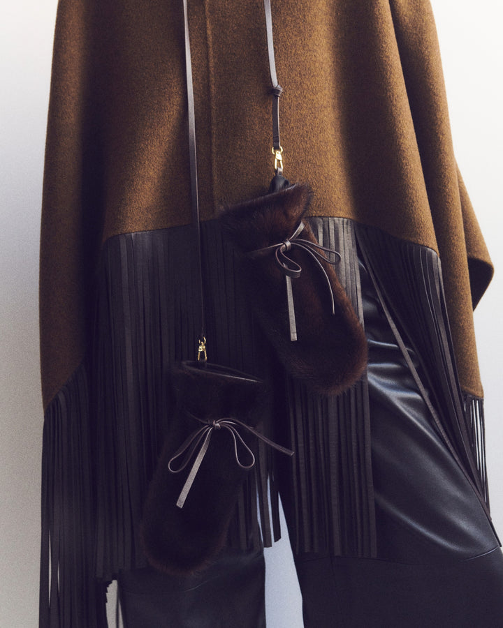 Mink fur and leather mittens - Yves Salomon - New Fall Winter Collection