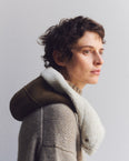 Curly Merino lambskin hood