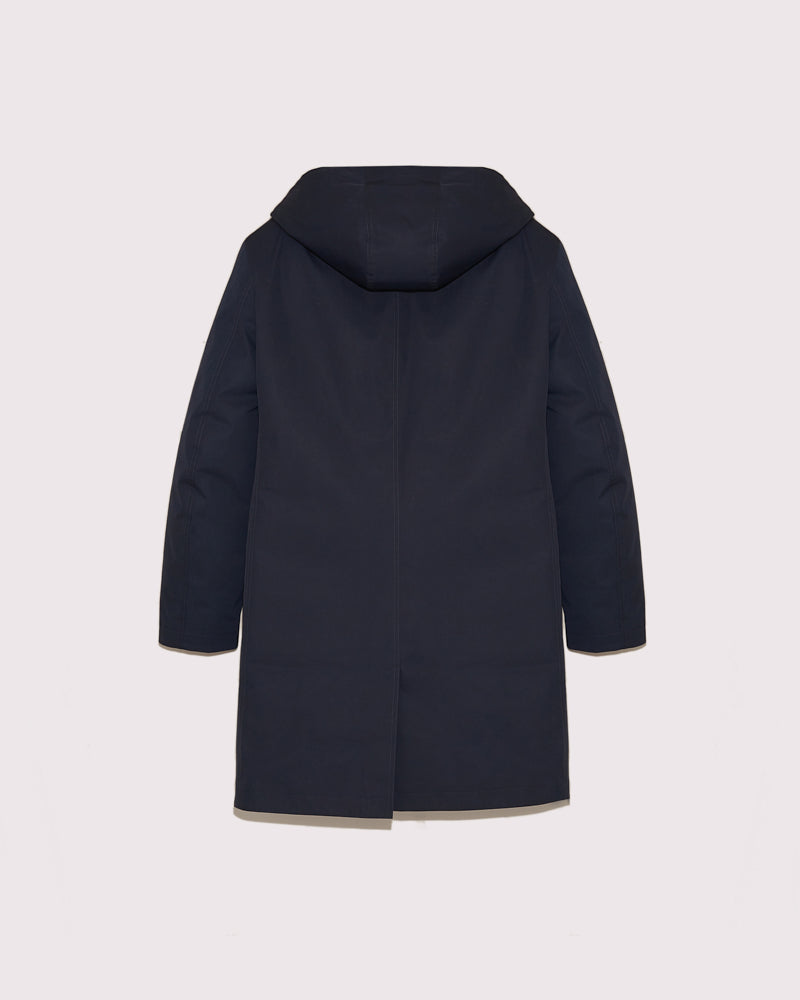 Hooded Coat In waterproof Gabardine And Mink fur -Yves Salomon