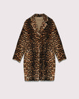 Oversized shearling coat with tailored collar