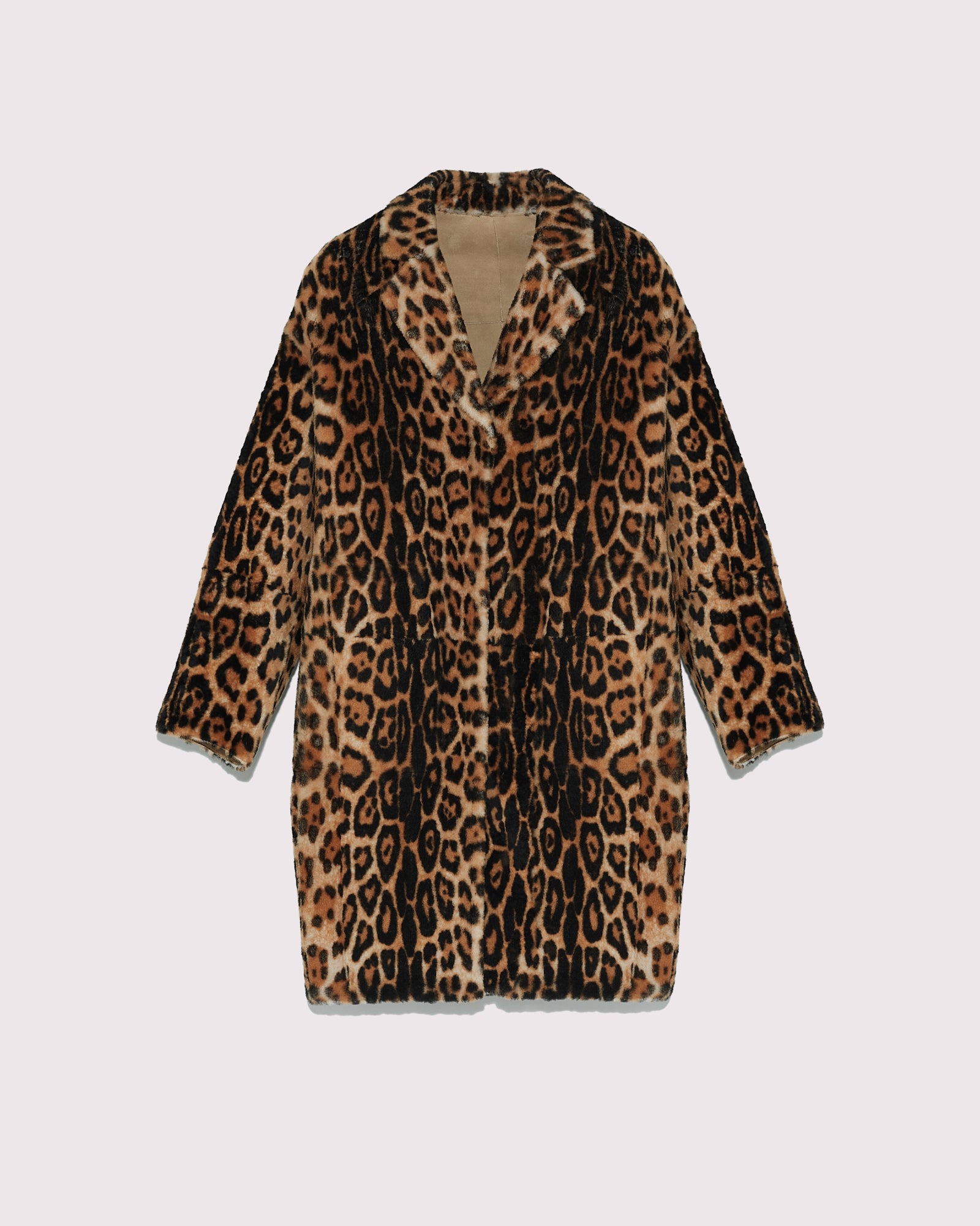 Oversized shearling coat with tailored collar -Yves Salomon