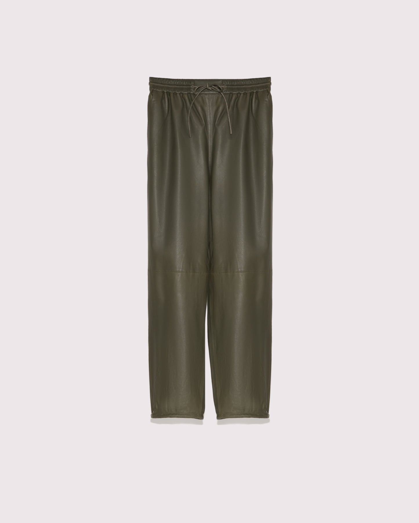 Black Friday 2025- Leather joggers - khaki -Yves Salomon