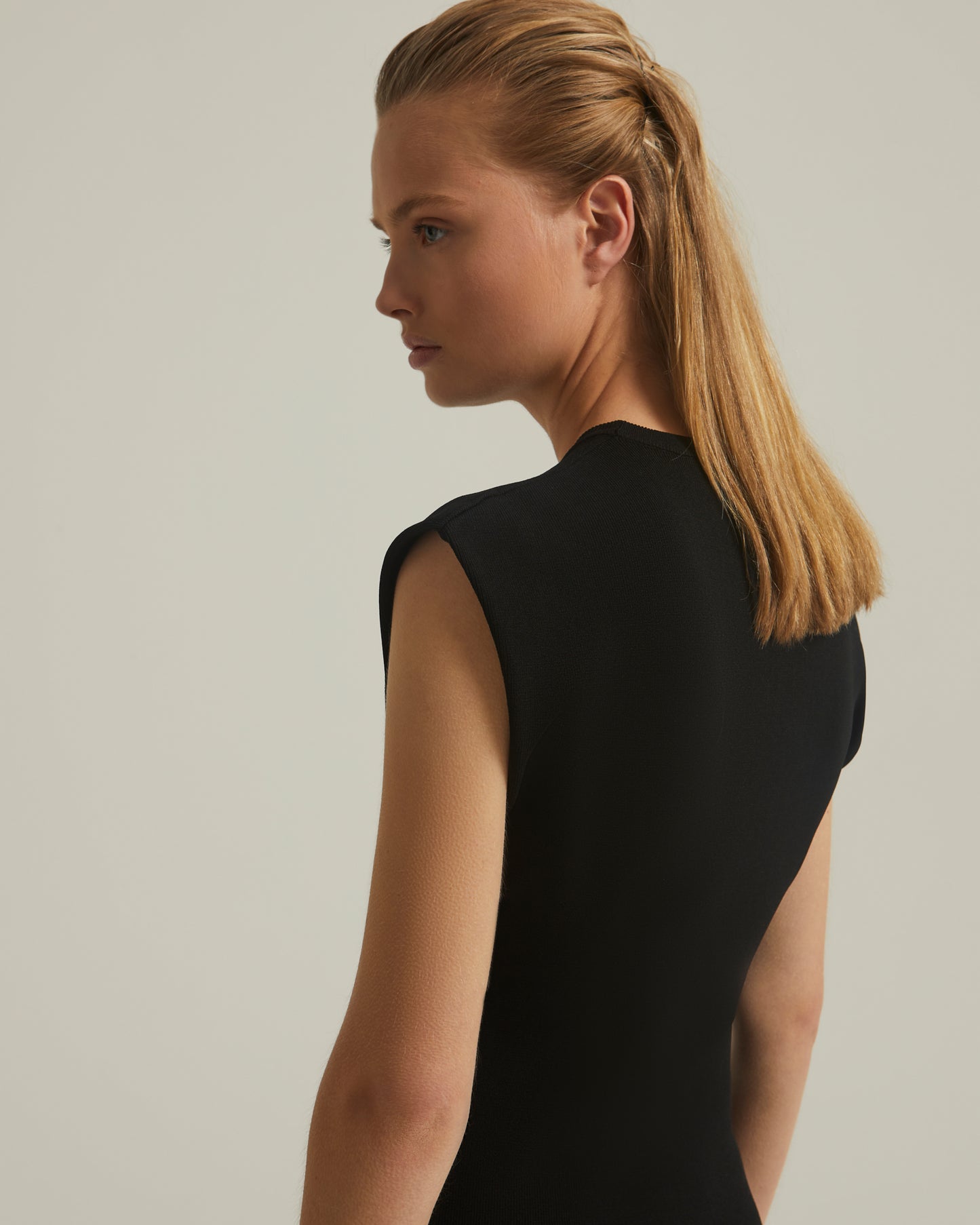 Stretch-knit midi dress
